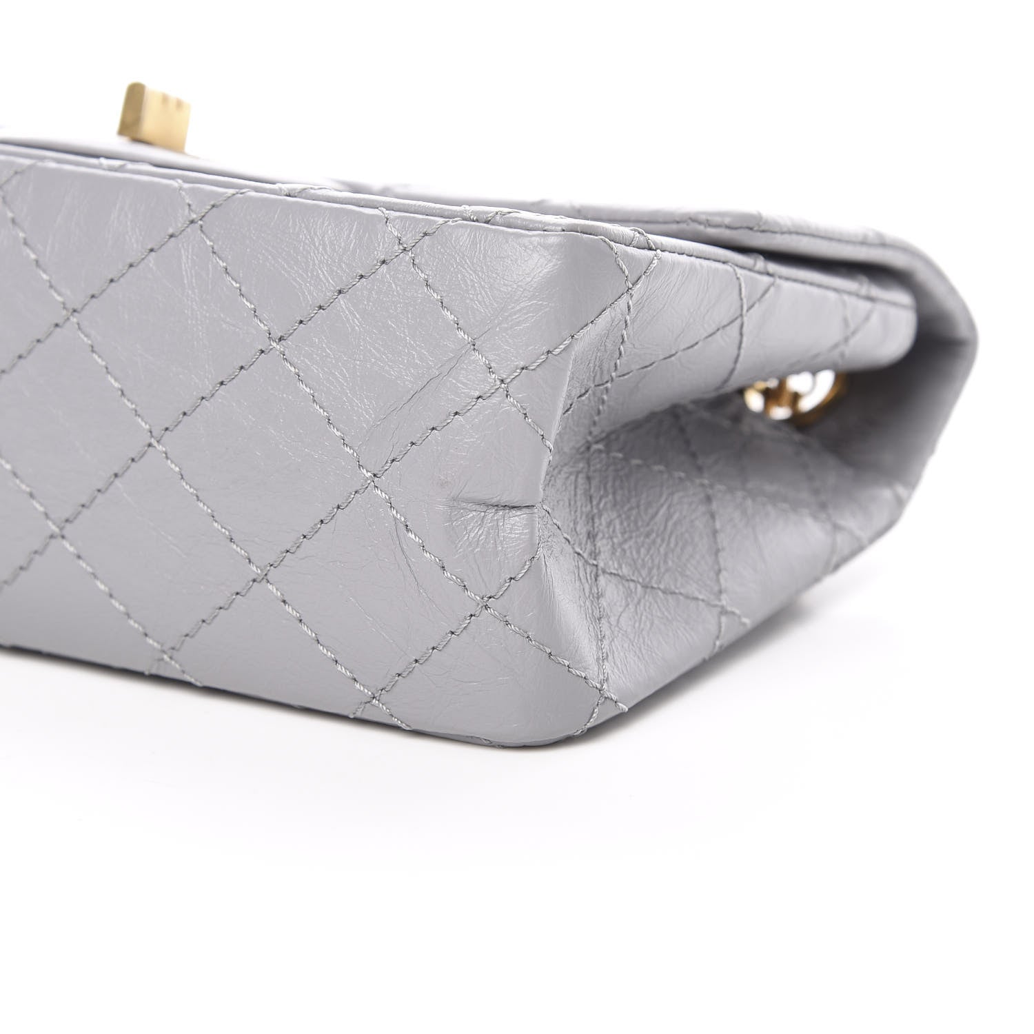 Chanel Aged Calfskin Quilted 2.55 Reissue Mini Flap Grey 10 of 11