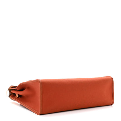 Hermes Military Toile Vache Hunter Herbag Zip 31 PM Cuivre Natural 4 of 9