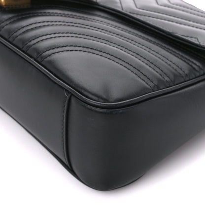 Gucci Calfskin Matelasse Medium GG Marmont Shoulder Bag Black 11 of 11
