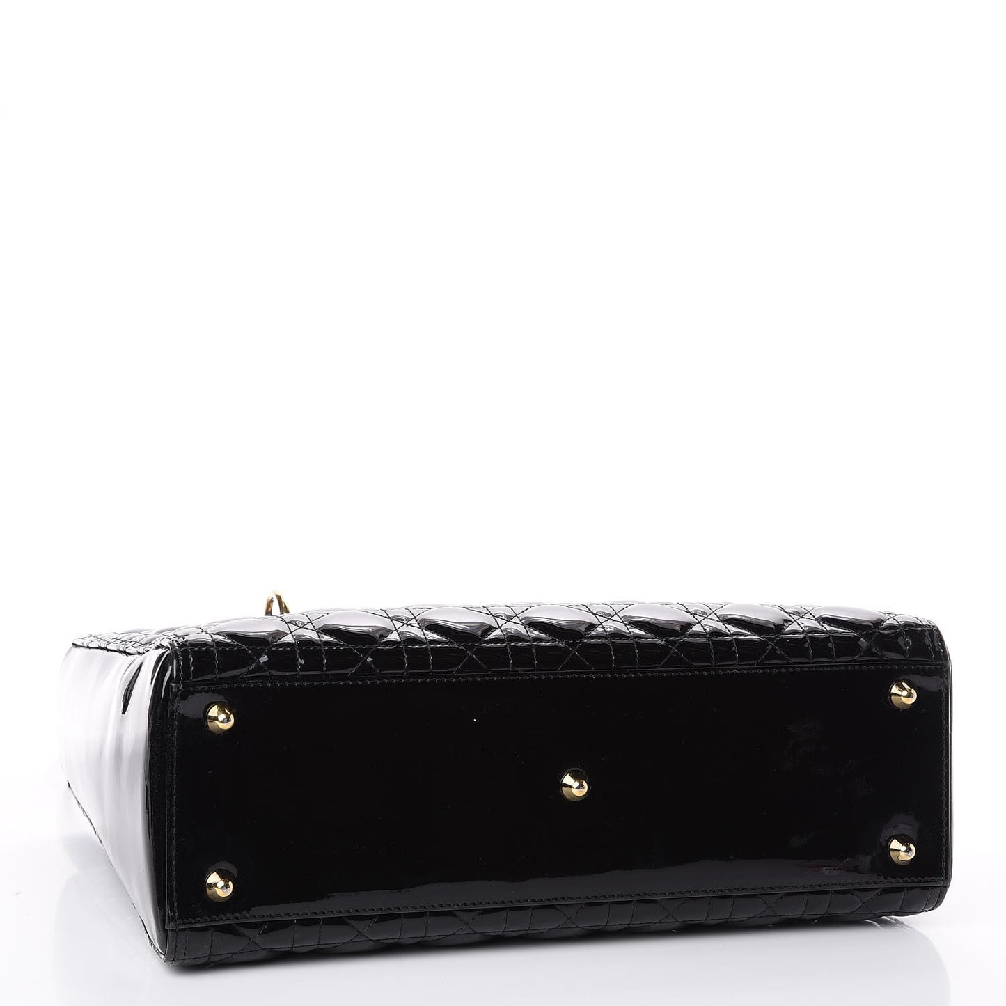 Patent Cannage Large Lady Dior Black