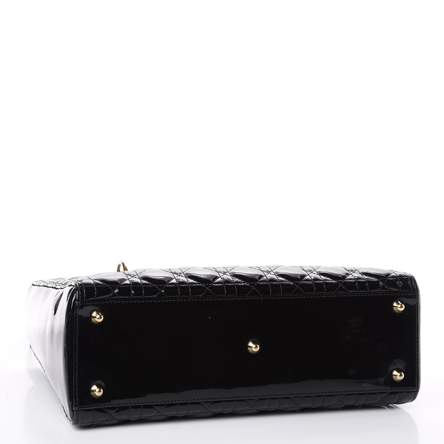 Christian Dior Patent Cannage Large Lady Dior Black 3 of 10