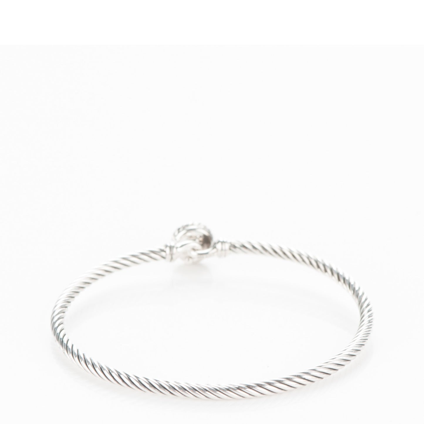 Sterling Silver Pave Diamond 8mm Petite Bracelet