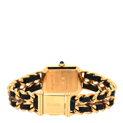 Chanel Stainless Steel Lambskin 20mm Chain Premiere Quartz Watch Gold L 3 of 4