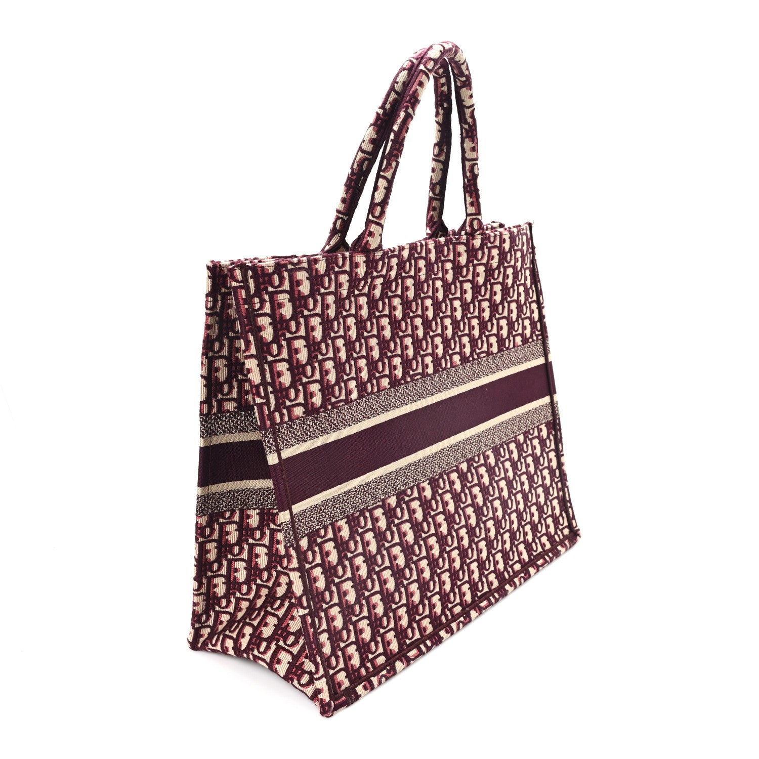 Christian Dior Oblique Large Book Tote Burgundy Multicolor Burgundy Multicolor 3 of 11