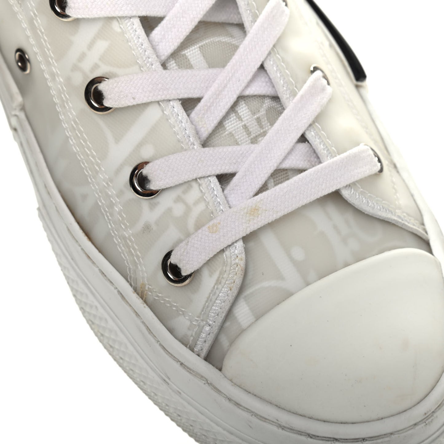 Technical Canvas Oblique Mens B23 High Top Sneakers 41 White