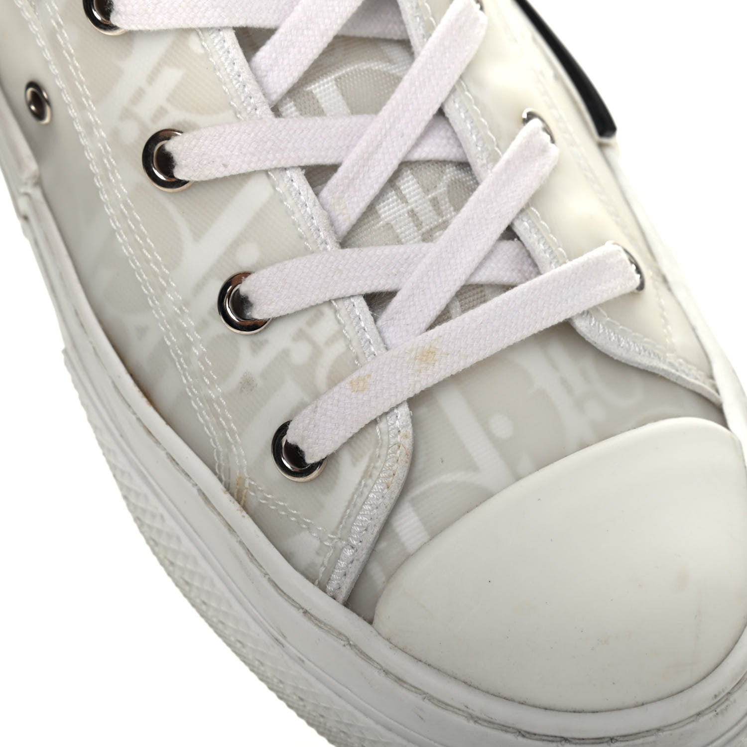 Christian Dior Technical Canvas Oblique Mens B23 High Top Sneakers 41 White 12 of 18