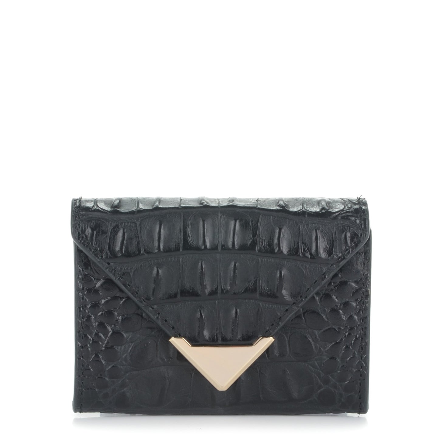 Alligator Embossed Prisma Envelope Card Holder Black