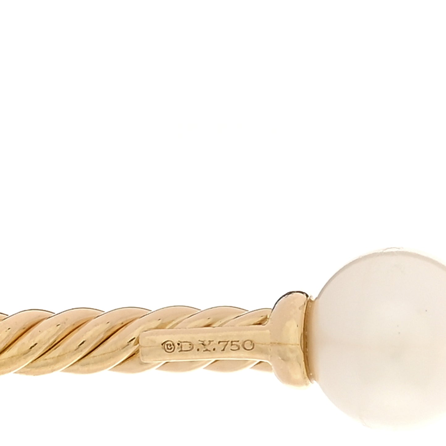 18K Yellow Gold Cultured Pearl 2.6mm Solari Cablespira Bracelet