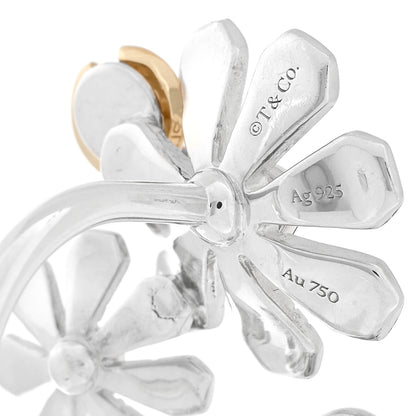Tiffany Sterling Silver 18K Yellow Gold Return to Tiffany Love Bugs Ring 54 7 4 of 5