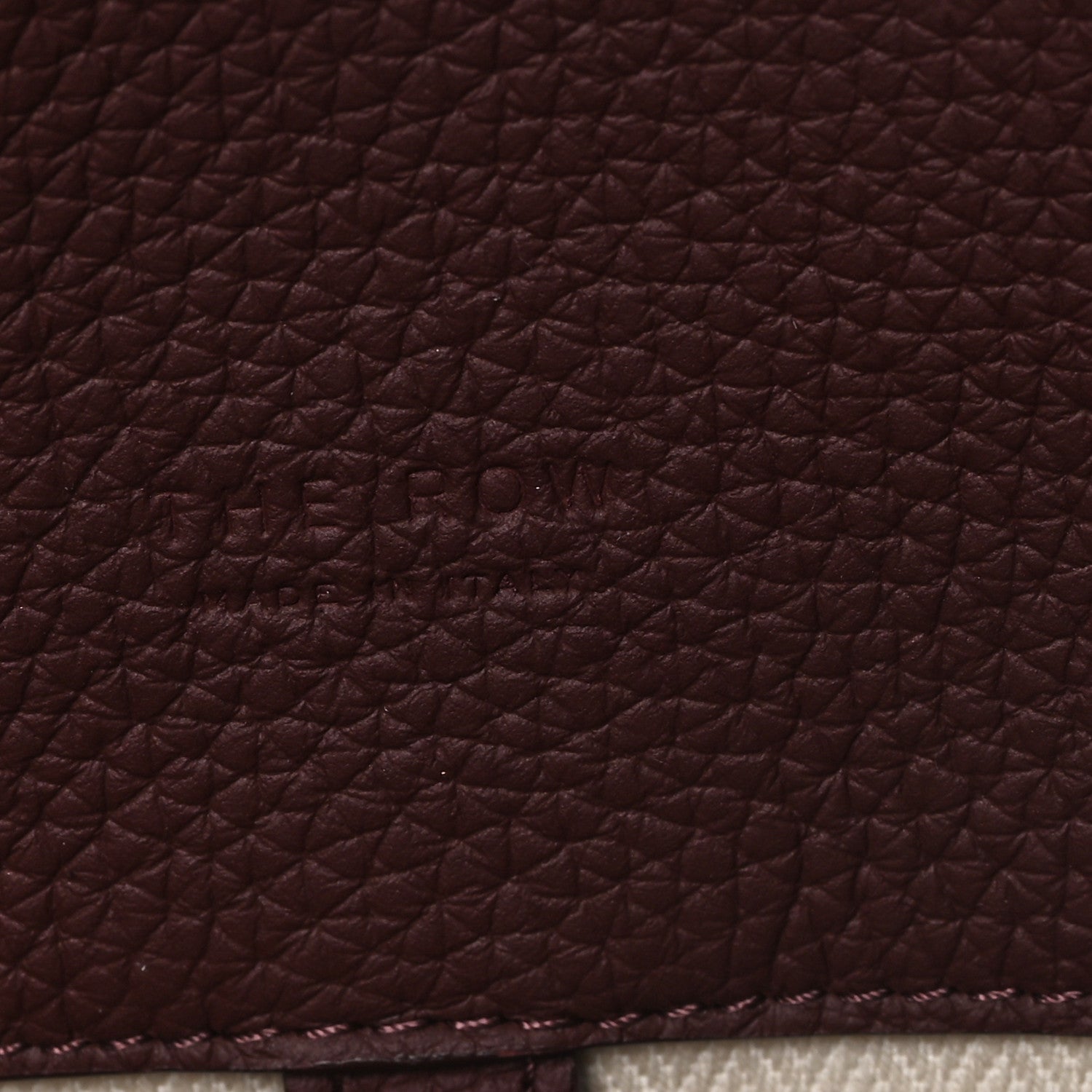 The Row Matte Grained Calfskin Soft Margaux 15 Burgundy 6 of 9