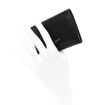 Saint Laurent Grain De Poudre Key Holder Wallet Black 2 of 9