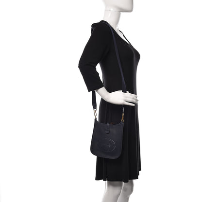 Hermes Taurillon Clemence Evelyne TPM Bleu Nuit 2 of 10