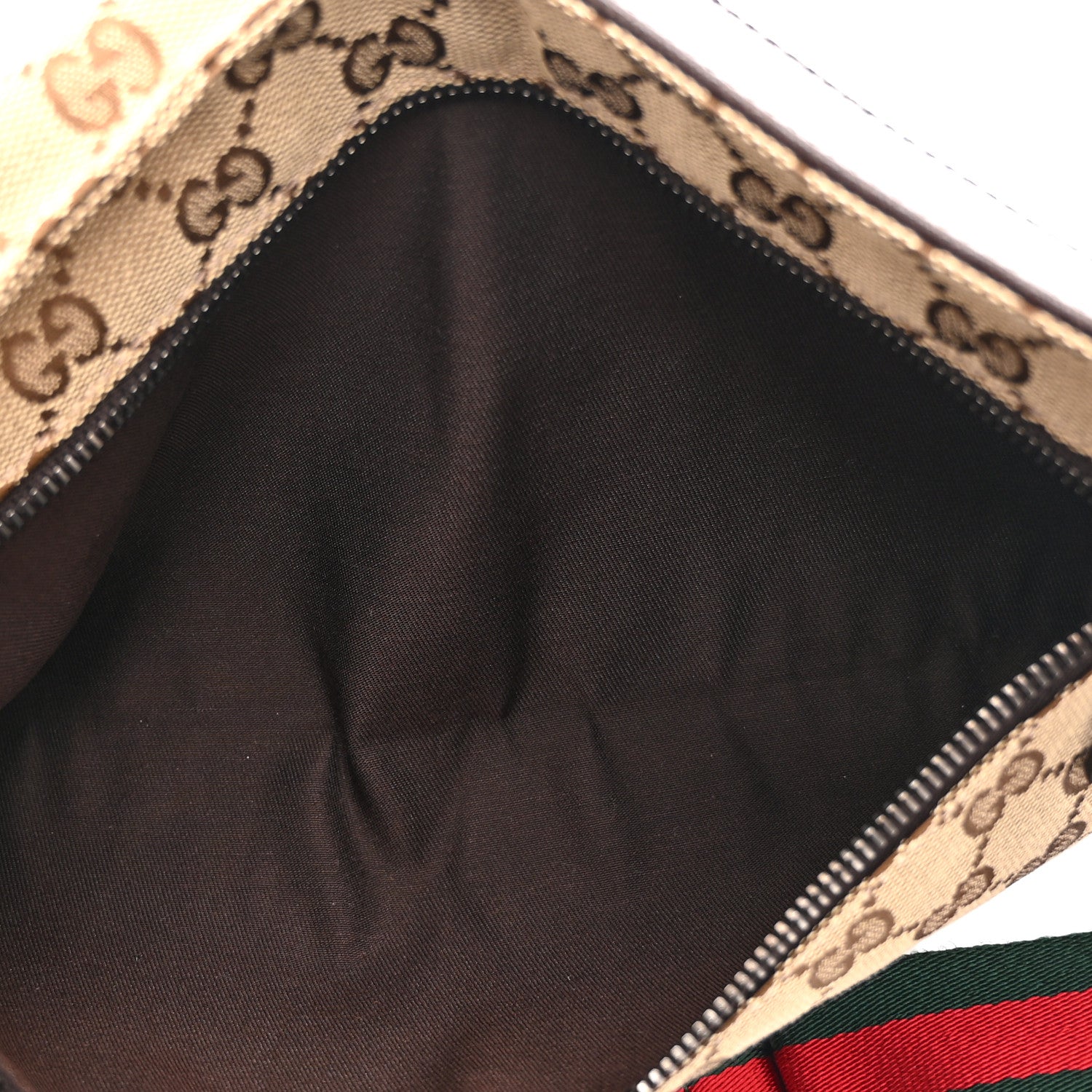 Gucci Monogram Web Belt Bag Dark Brown 5 of 10