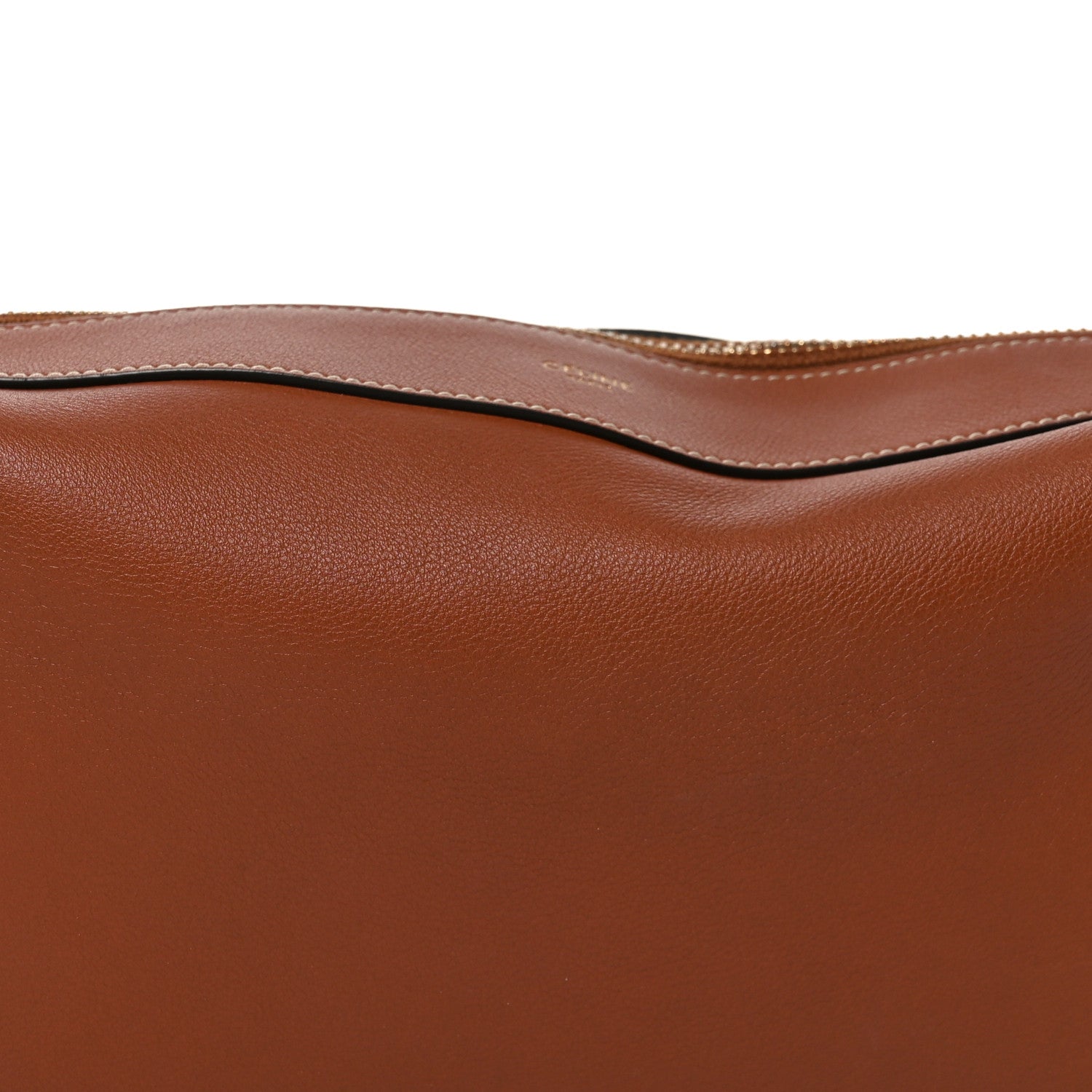 Celine Supple Calfskin Medium Romy Shoulder Bag Tan 6 of 9