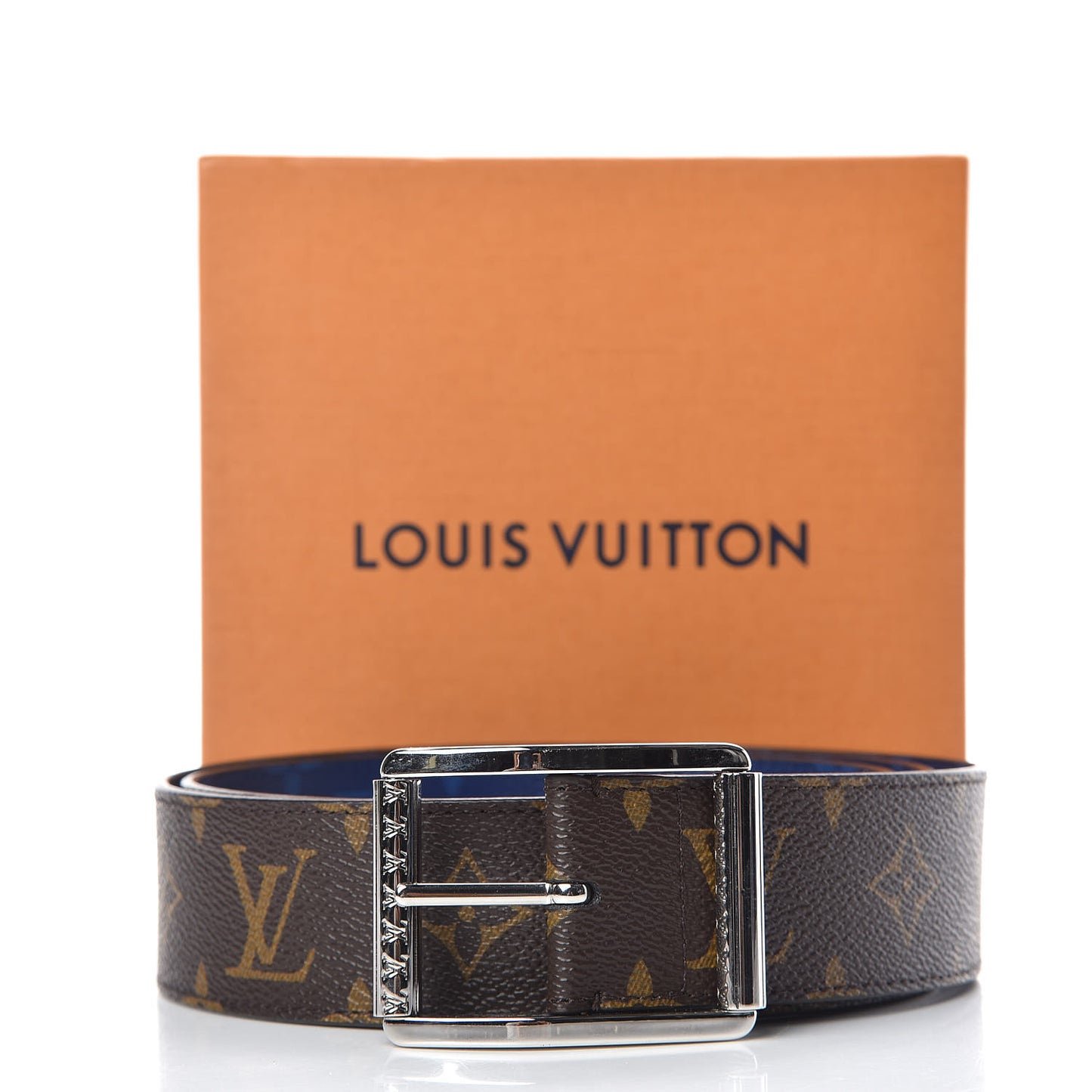 Monogram 40mm Reverso Belt 100 40 Pacific Blue