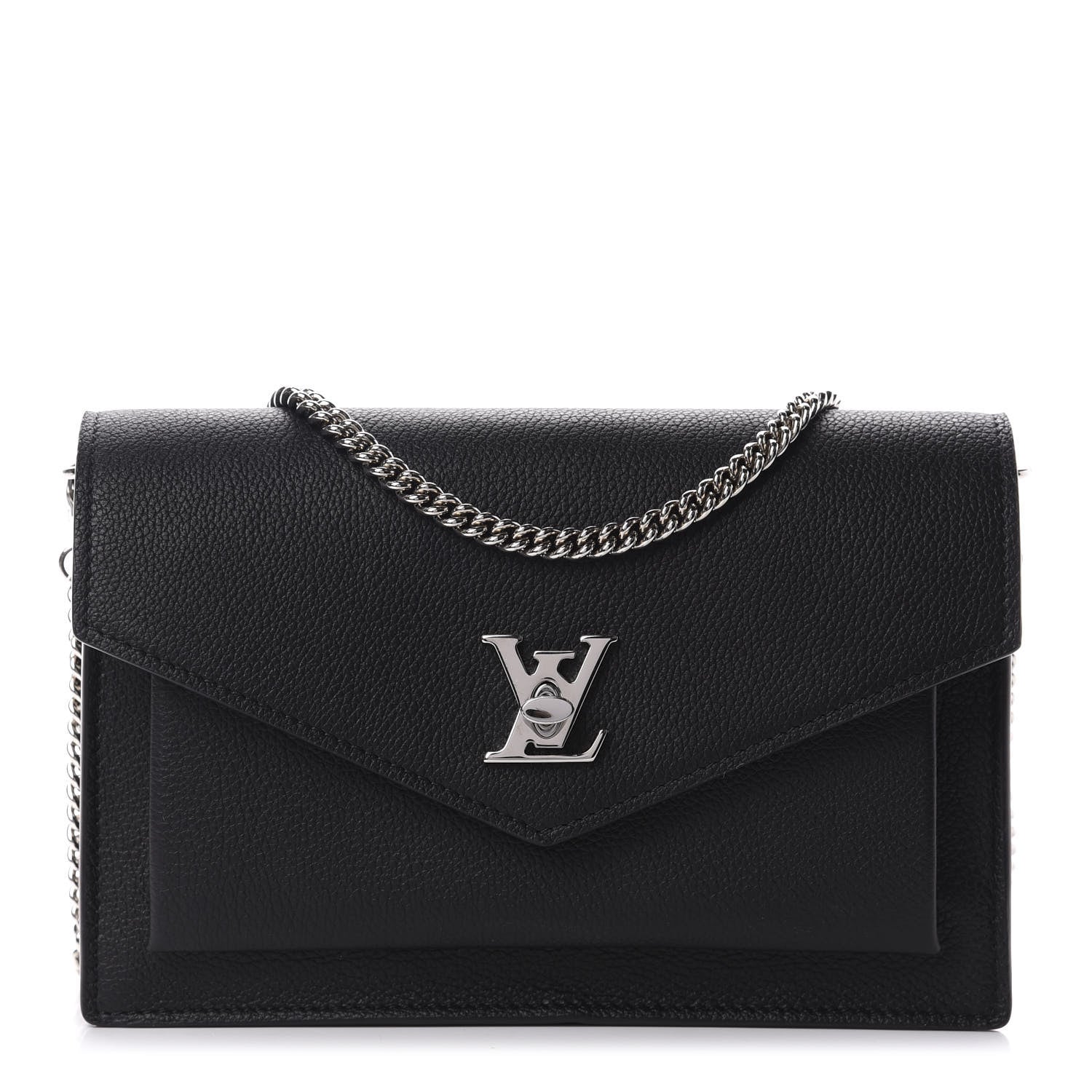 Louis Vuitton Soft Calfskin My Lockme Chain Bag BB Black 1 of 9
