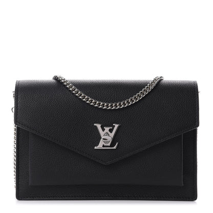 Louis Vuitton Soft Calfskin My Lockme Chain Bag BB Black 1 of 9