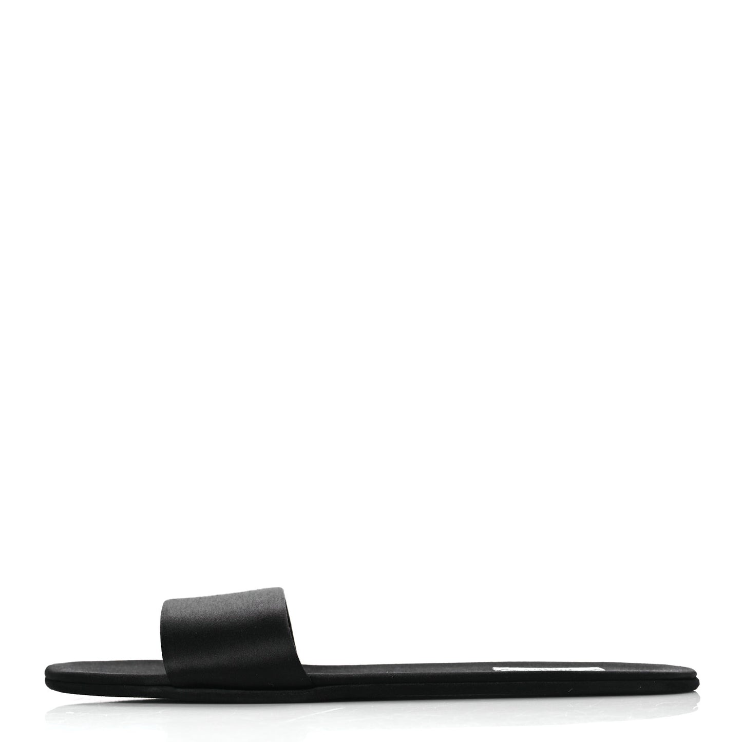 Satin Travel Slide Sandals M 37.5 38.5 Black