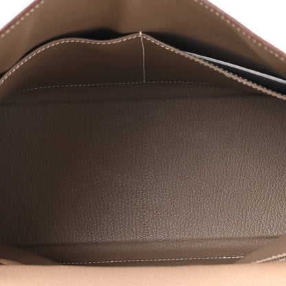 Hermes Togo Kelly Retourne 28 Etoupe 5 of 14