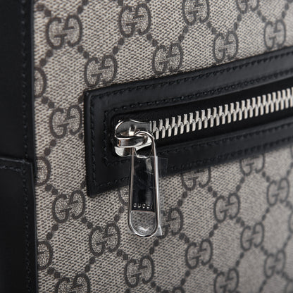 Gucci GG Supreme Monogram Flat Messenger Bag Black 13 of 15