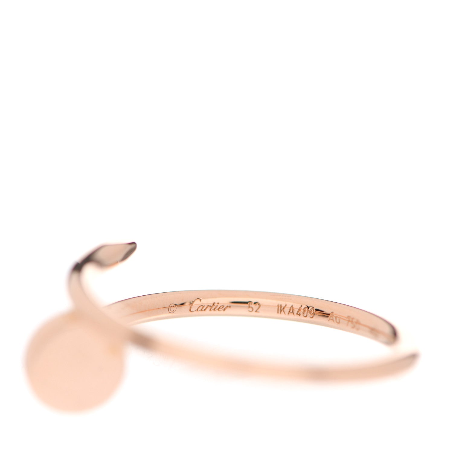 Cartier 18K Pink Gold Small Juste Un Clou Ring 52 6 4 of 5