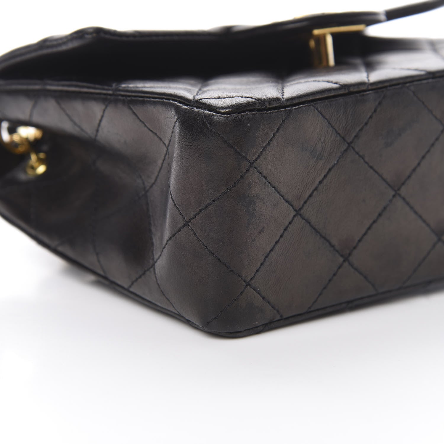 Chanel Lambskin Quilted Mini Square Flap Bag Black 10 of 13