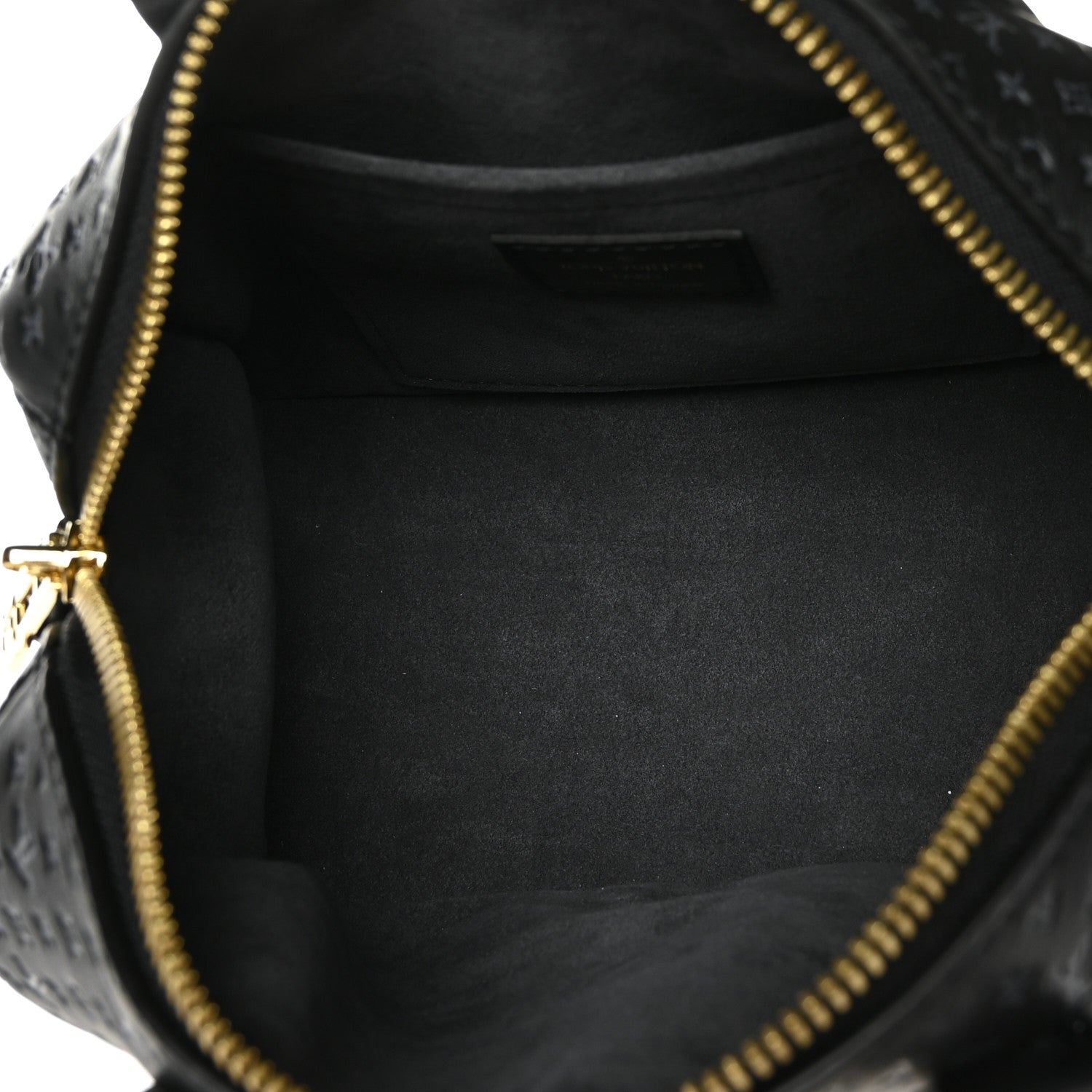 Louis Vuitton Calfskin Nanogram Embossed Speedy 20 Black 5 of 8