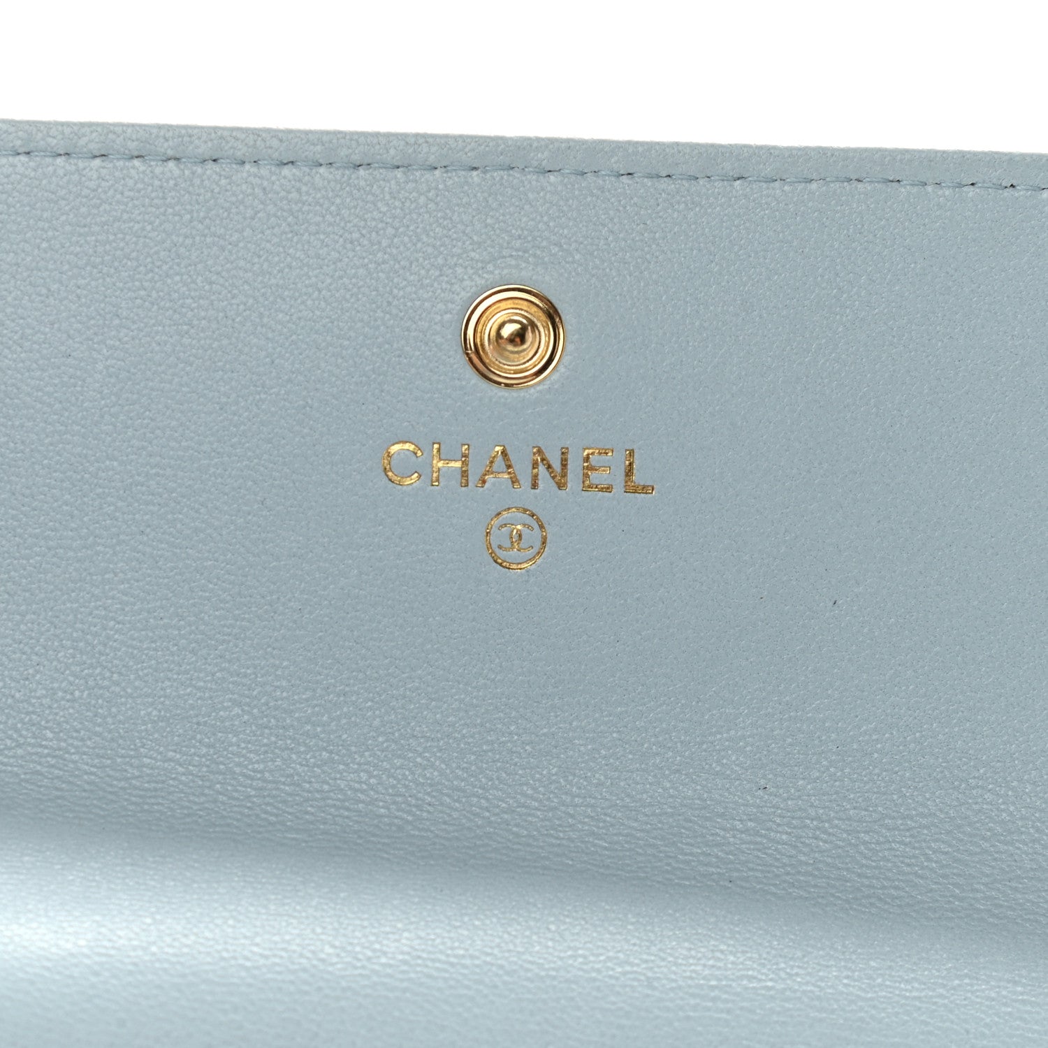 Chanel Lambskin Quilted Chanel 19 Flap Wallet Light Blue 5 of 9