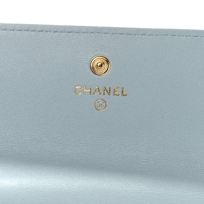 Chanel Lambskin Quilted Chanel 19 Flap Wallet Light Blue 5 of 9