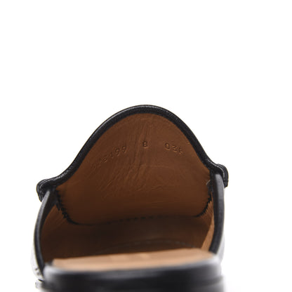 Gucci Goatskin Mens Horsebit Slippers 8 Black 8 of 10