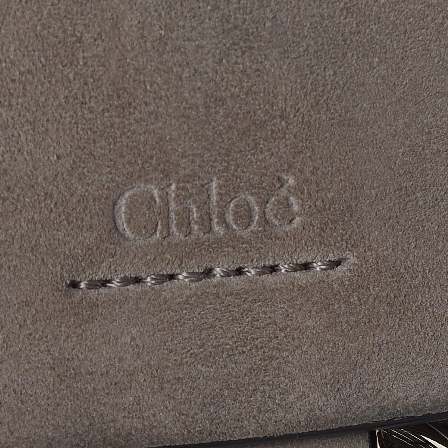Chloe Suede Calfskin Small Faye Shoulder Bag Motty Grey 12 of 17