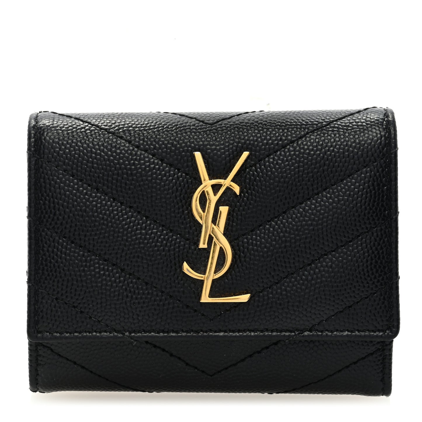 Grain de Poudre Matelasse Cassandre Monogram Slim Key Case Black