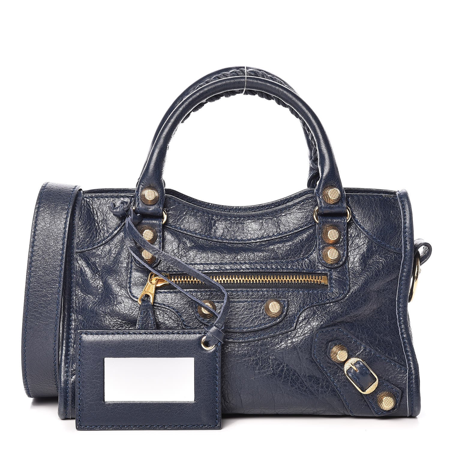 Balenciaga Agneau Giant 12 Gold Hardware Mini City Bleu Obscur 1 of 19
