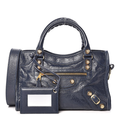 Balenciaga Agneau Giant 12 Gold Hardware Mini City Bleu Obscur 1 of 19