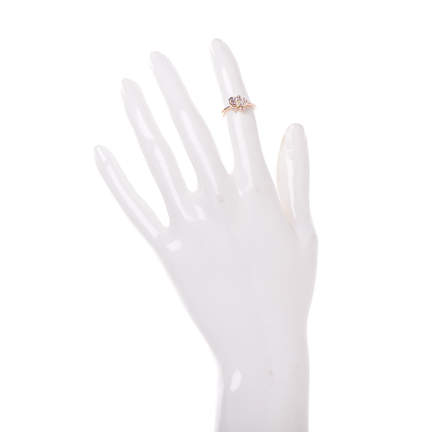 Cartier 18K Pink Gold Diamond Pink Sapphire Caresse D'Orchidees Par Ring 46 3.75 2 of 6
