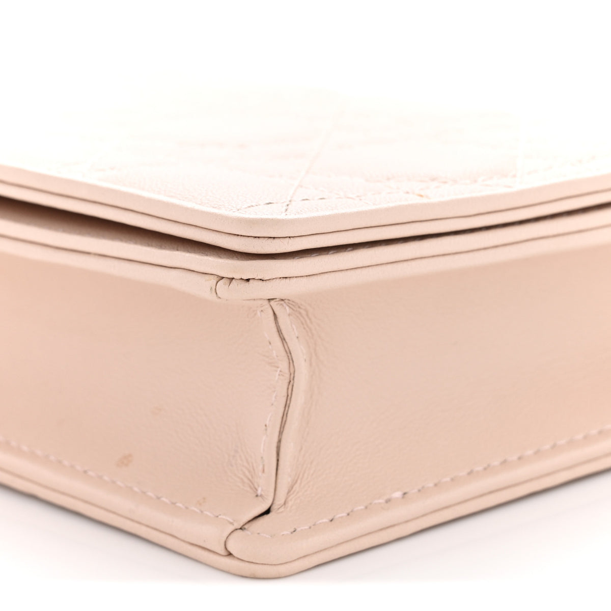 Lambskin Cannage Lady Dior Pouch Pink