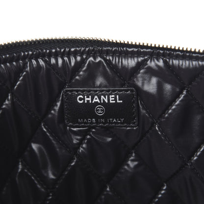 Chanel Lambskin Quilted Large Cosmetic Case Black 6 of 8