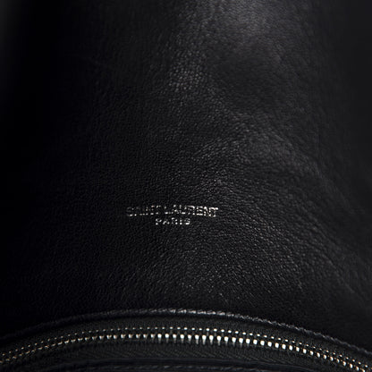Saint Laurent Lambskin Quilted Medium Loulou Puffer Monogram Chain Satchel Black 9 of 11