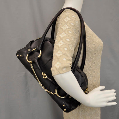 Gucci Leather Large Horsebit Chain Bag Black 2 of 9