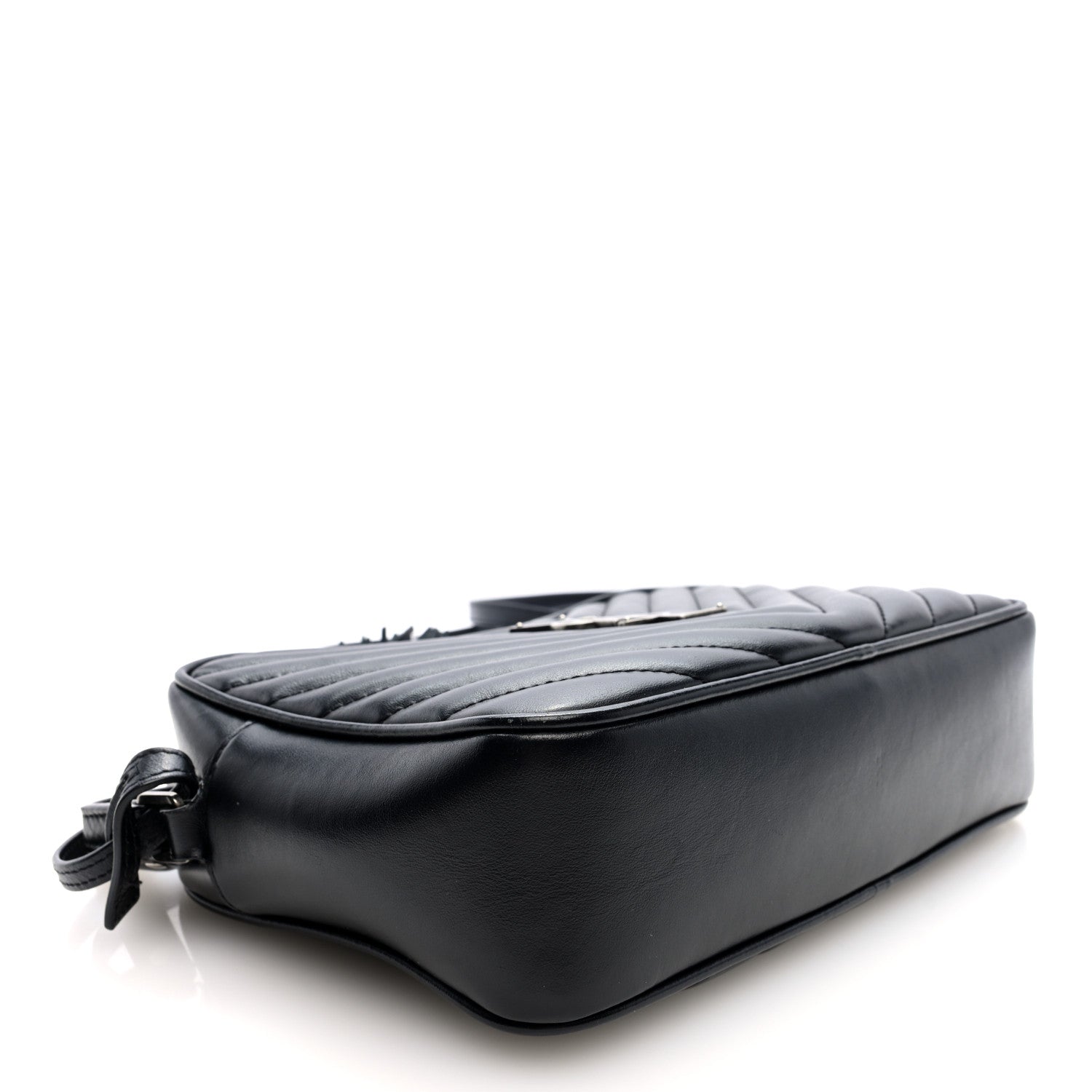Saint Laurent Calfskin Matelasse Monogram Lou Camera Bag Black 4 of 9