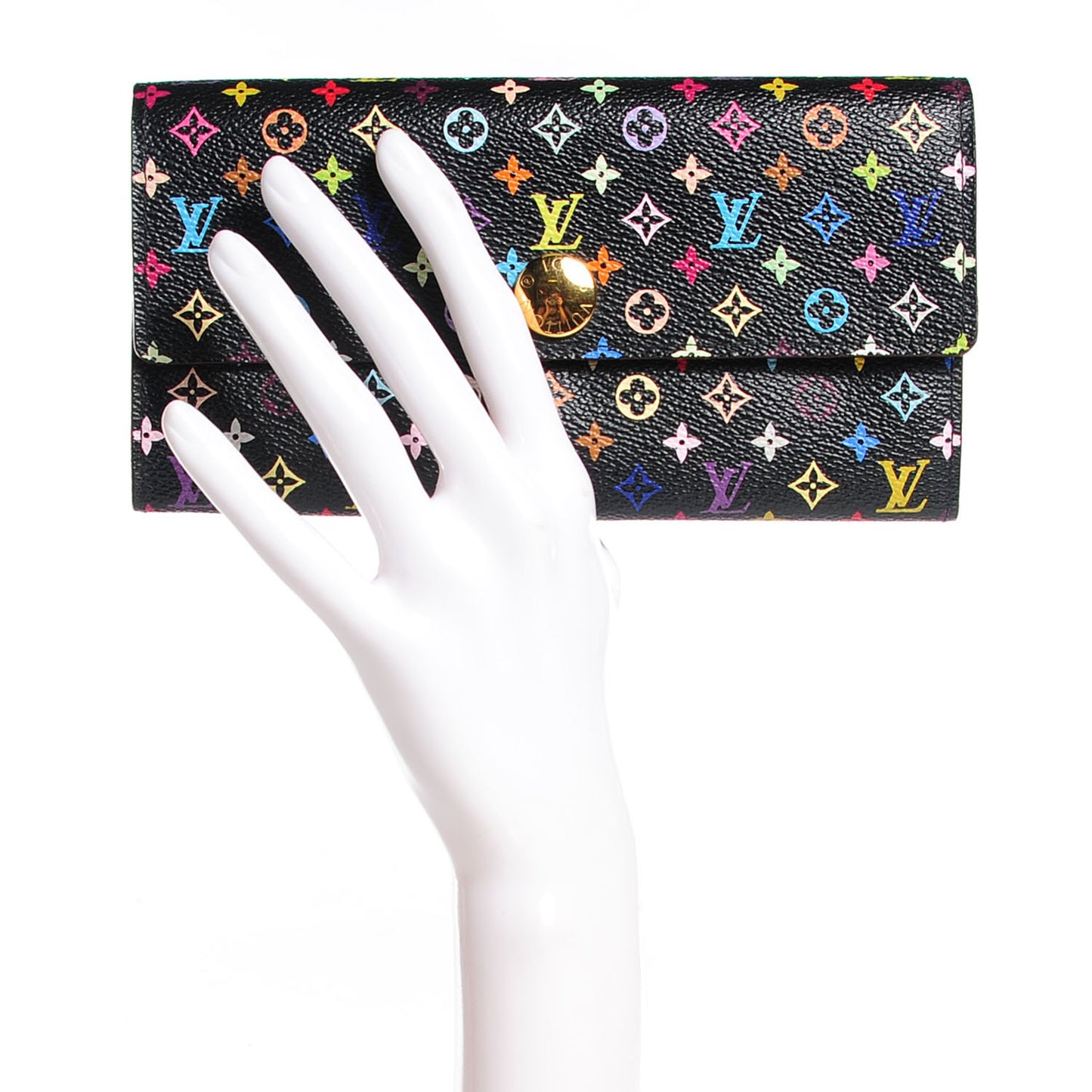 Monogram Multicolor Sarah Wallet Black Violet