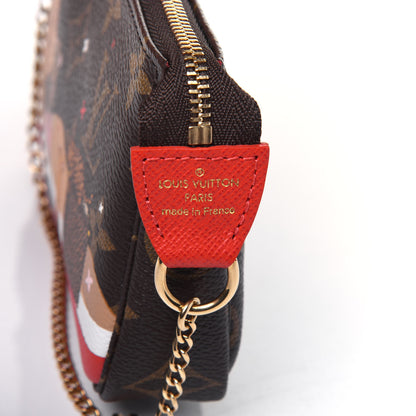 Louis Vuitton Monogram 2018 Christmas Animation Mini Cats Pochette Accessories 6 of 10