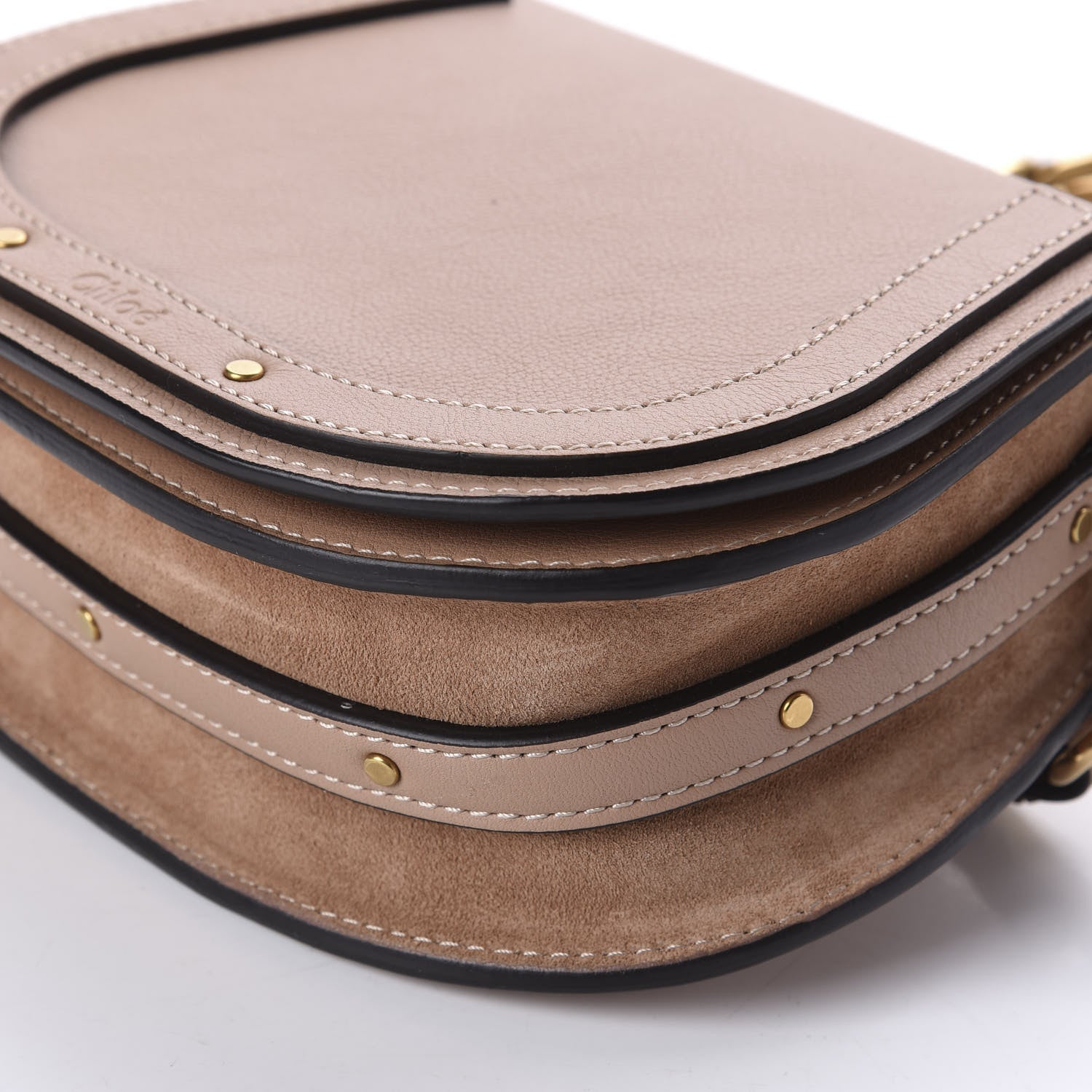 Chloe Calfskin Suede Small Nile Bracelet Bag Biscotti Beige 7 of 11