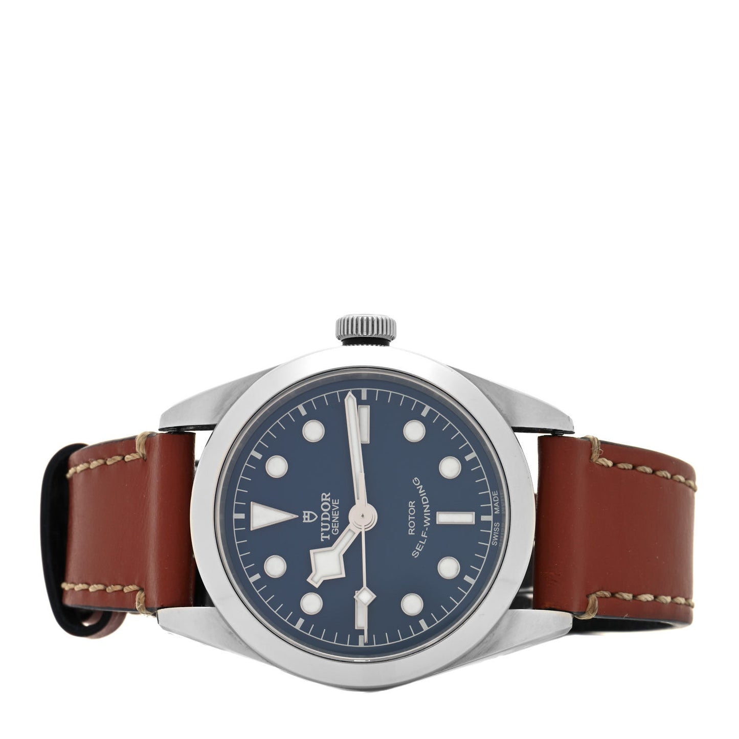 Stainless Steel Calfskin 36mm Black Bay Automatic Watch Blue 79500