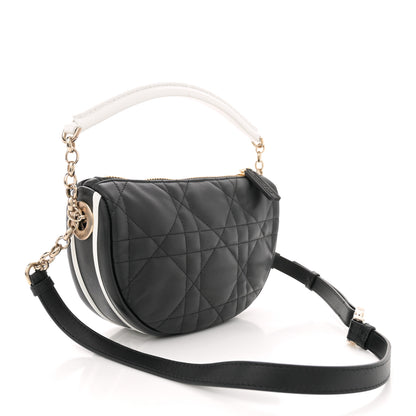 Christian Dior Lambskin Cannage Small Dior Vibe Hobo Bag Black 3 of 10