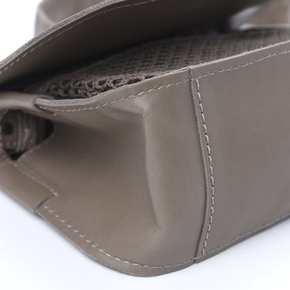 Chanel Calfskin Stitched Mini Highlander Messenger Taupe 8 of 12