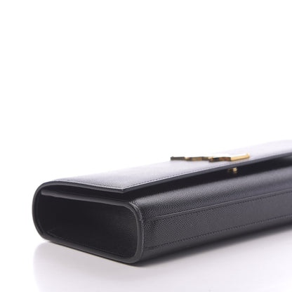 Saint Laurent Grain De Poudre Monogram Cassandre Clutch Black 7 of 9