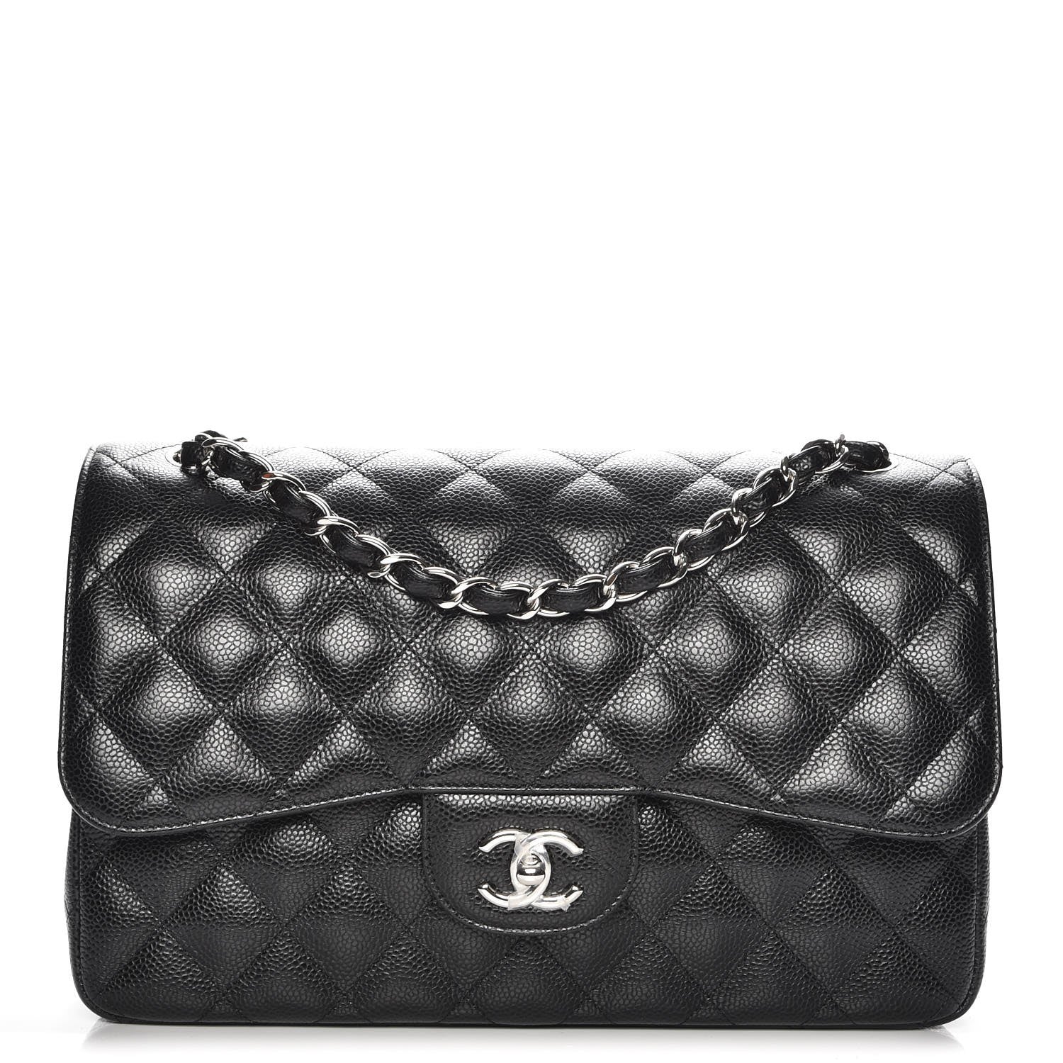 Chanel Caviar Quilted Jumbo Double Flap Black 1 of 7