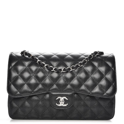 Chanel Caviar Quilted Jumbo Double Flap Black 1 of 7