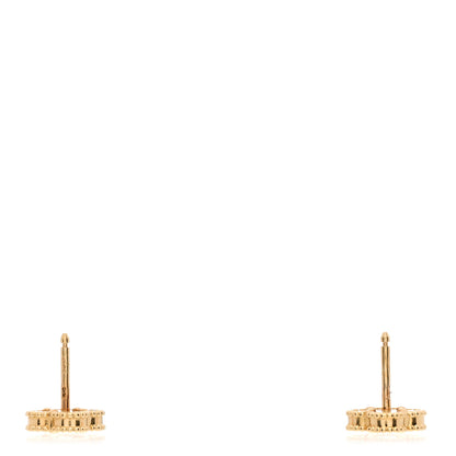 Van Cleef & Arpels 18K Yellow Gold Mother of Pearl Sweet Alhambra Earrings 3 of 5